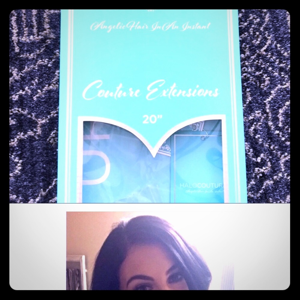 20 in halo couture extensions black